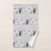 Gray Deer Patroon Bad Handdoek (Handdoek)