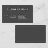 Gray Design Charm Manager Carte de visite standard (Devant / Derrière)