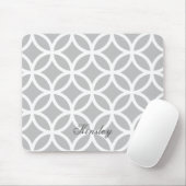 Gray Diamond Pattern Personalized Mousepad Muismat (Met muis)