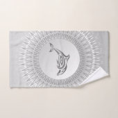 Gray Dolphin Mandala Handdoek (Handdoek)