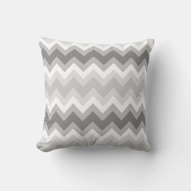 Gray Double Chevron Pillow Kussen (Voorkant)