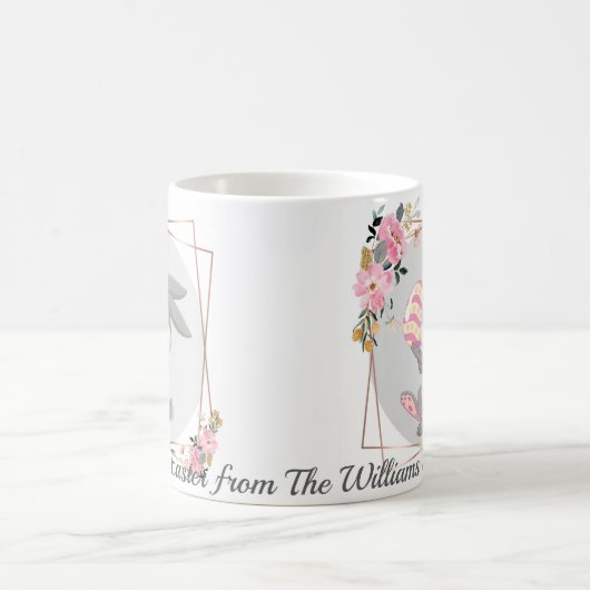 Gray Easter Bunny Personalized Mug (Centre)