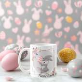 Gray Easter Bunny Personalized Mug