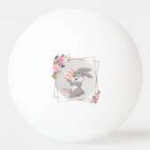 Gray Easter Bunny Personalized Ping Pong Ball (Achterkant)