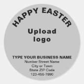 Gray Easter Business Round Sticker (Voorkant)