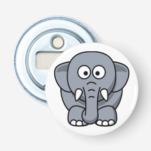 GRAY ELEPHANT BUTTON FLESOPENER
