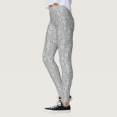 Gray Elephant Illustrated Pattern Leggings (Links)