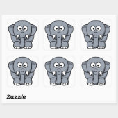 GRAY ELEPHANT VIERKANTE STICKER (Vel)