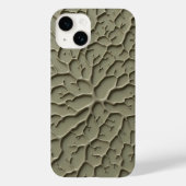 Gray Embossed Organic Texture iPhone Case (Achterkant)