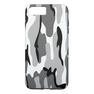 Gray en Black Camouflage iPhone 7 Hoesje