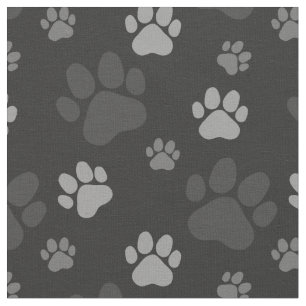 Gray en Black Cat Paw Patroon Stof