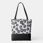 Gray en Black Leopard Pattern met Monogram Draagtas (Achterkant)