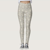 Gray en Ivory Bird Pattern Leggings (Voorkant)