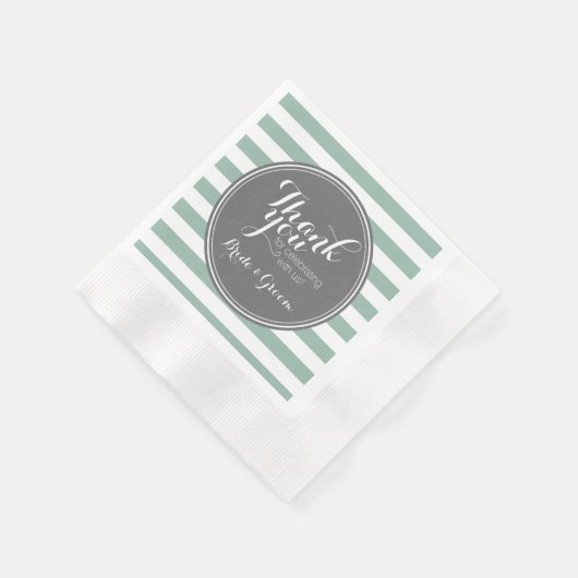 Gray en Mint - Bedankt voor je bruiloft. Servetten (Hoek)