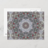 Gray en Red Mandala Briefkaart (Voorkant / Achterkant)