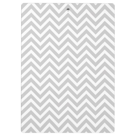 Gray en Turquoise Chevron Aangepast monogram Klembord (Achterkant)