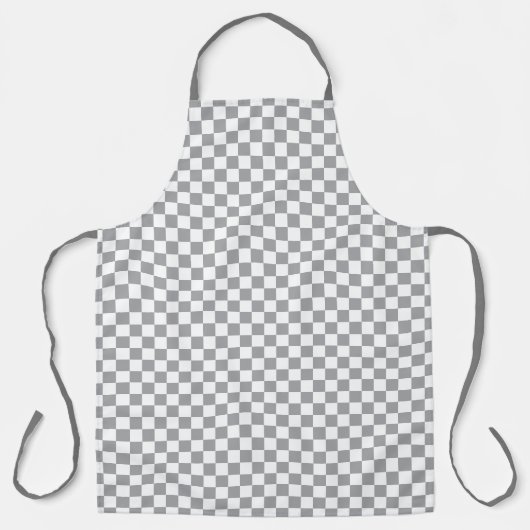Gray en White Checkerboard Pattern Schort (Voorkant)