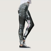 Gray- en zwarte foto leggings (Rechts)