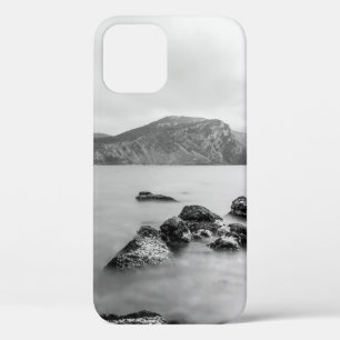 GRAY EN ZWARTE MOUNTAIN NEAU VAN LICHAAMWATER iPhone 12 HOESJE