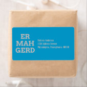Gray Ermahgerd Verzendlabels Etiket (Insitu)