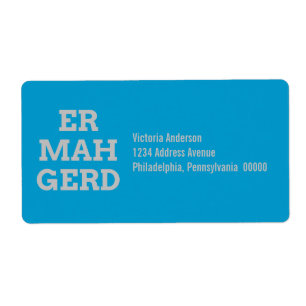 Gray Ermahgerd Verzendlabels Etiket