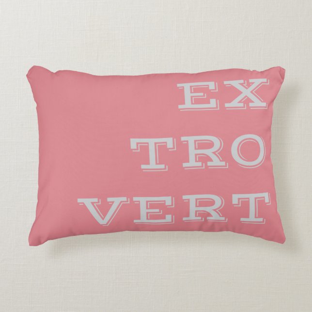 Gray Extrovert Accent Pillow Decoratief Kussen (Voorkant)