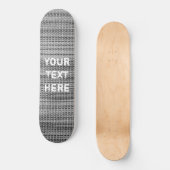 Gray Fabric Skateboard Design Jouw tekst Name (Voorkant)