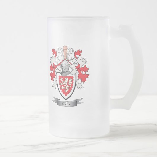 Gray Family Crest Coat of Arms Matglas Bierpul (Rechts)