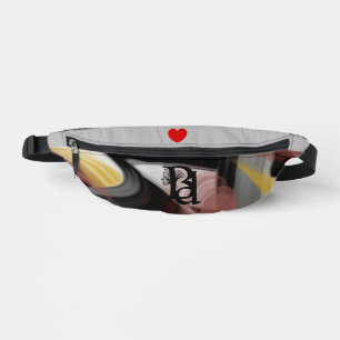 Gray Fanny Pack Trend Abstrait Art Black Powdery