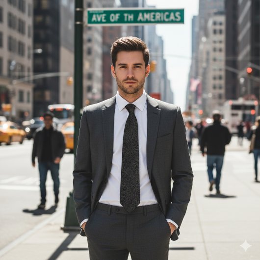 Gray Faux Leather   Stropdas