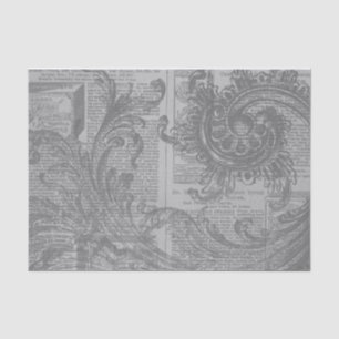 Gray Filigree Tissuepapier