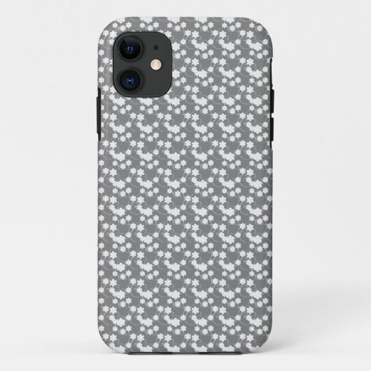 Gray Floral Case-Mate iPhone Case (Achterkant)