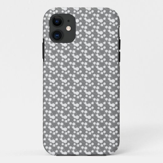 Gray Floral Case-Mate iPhone Case (Achterkant)