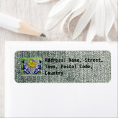 Gray Floral Denim Etiket (Insitu)