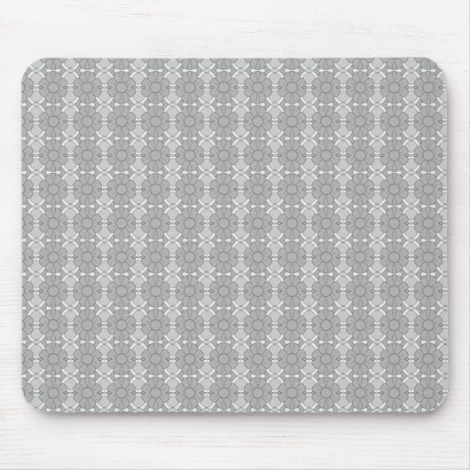 Gray Floral Pattern Muismat (Voorkant)