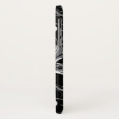 Gray Floral Pattern op Black Case-Mate iPhone Case (Achterkant/links)