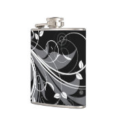 Gray Floral Pattern op Black Heupfles (Links)