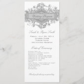  GRAY FLORAL WEDDING PROGRAMMA (Voorkant)