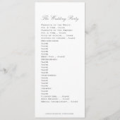  GRAY FLORAL WEDDING PROGRAMMA (Achterkant)