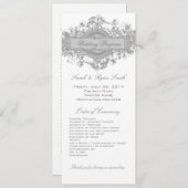  GRAY FLORAL WEDDING PROGRAMMA (Voorkant / Achterkant)