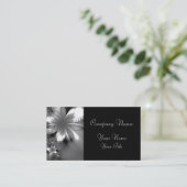Gray flower klassiek visitekaartje (Staand voorkant)