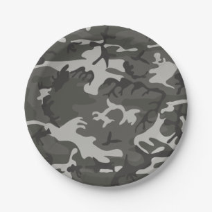Gray Forest Camouflage. Camp uw Papieren Bordje