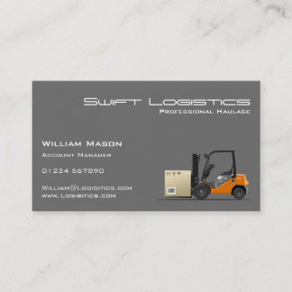 Gray Forklift Logisittics Professional Visitekaart Visitekaartje