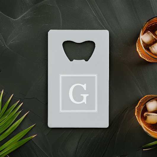 Gray Framed Monogram Kredietkaart Flessenopener