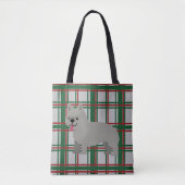 Gray French Bulldog, Christmas Plaid Draagtas (Voorkant)