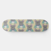Gray French Bulldog Skateboard (Horizontaal)