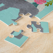Gray French Bulldogs  Florals Legpuzzel (Zijkant)