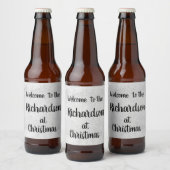 Gray frost persoonlijke kerstmis bier etiket (Flessen)