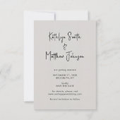 Gray Fun Script Modern Photo Minimalist Weddenscha Save The Date (Achterkant)