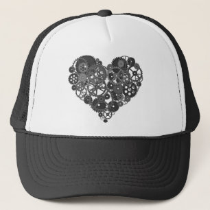 Gray Gears Heart Trucker Pet